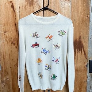 Embroidered Zodiac French Sweater knit top